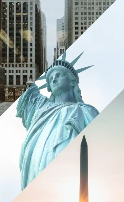New York, Chicago, Washington